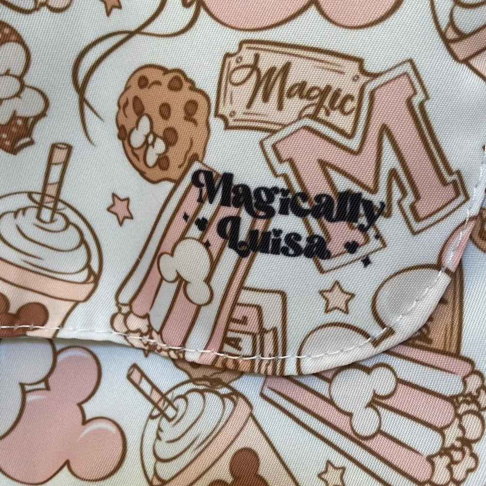 Disney Themed stroller Caddy/crossbody bag “snacks of magic” print